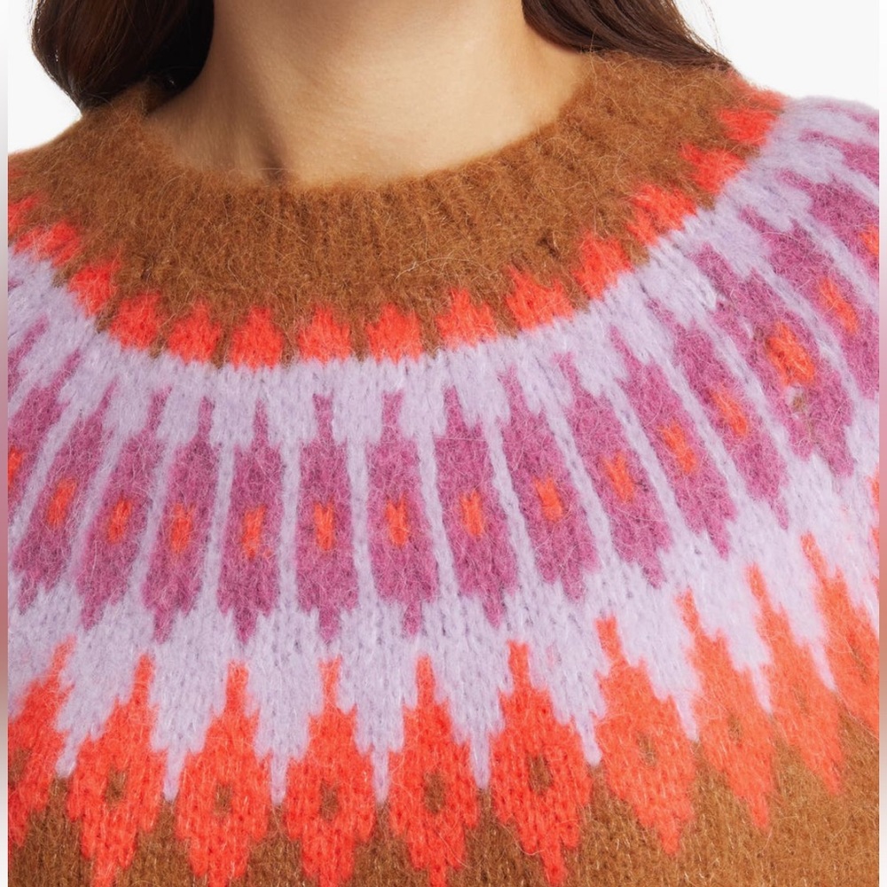 ALLSAINTS Falka Fairisle Sweater in Cami Multi - L - Picture 3 of 7